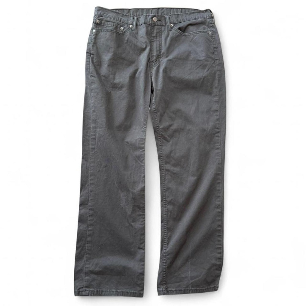 Levi's‎ 514 Charcoal Gray Straight Fit Twill Pants, Men's Size 36 X 30